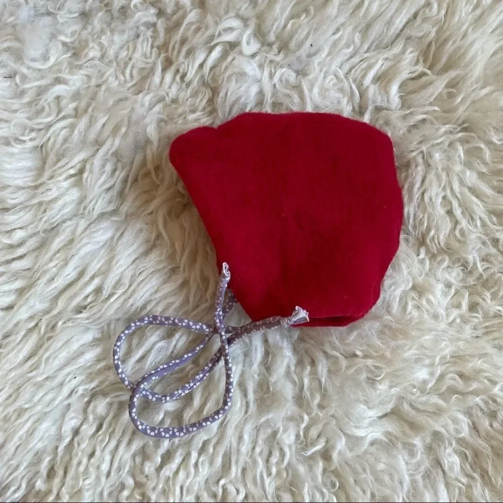 Hand Crafted Reversible Cotton/ Merino Wool Baby Cap Newborn to 3 Months